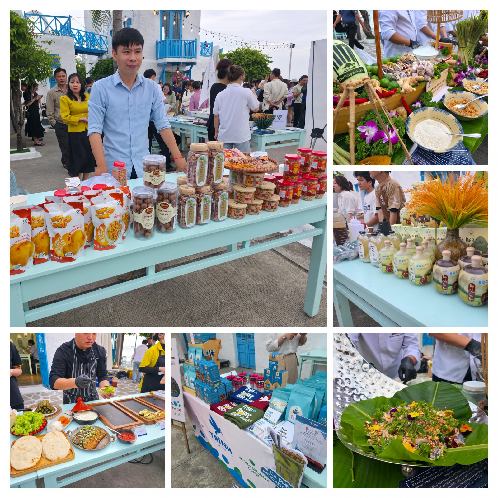 Các món ăn, thức uống được giới thiệu và phục vụ trong buổi họp báo